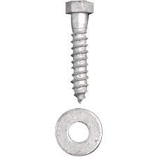 5/16" x 1-3/4" (100 Pack) Galvanized Lag Screw Kit Grade A, Includes: 5/16" USS Flat Washers (100 pc) - Hot Dip Galvanized for Exterior Use - by Fastener Depot, LLC