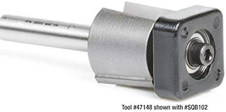 Amana Tool - 47147 Carbide Tipped Laminate Trimmer with Euro Square Bearing 1/2 Dia x 19/6