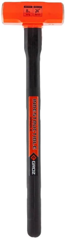 Groz 34610 24" Indestructible Copper Head Sledge Hammer, 8 lb