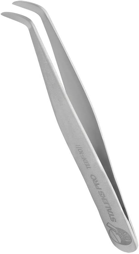 STALEKS PRO Expert 10 Type 1 Tweezers for Disposable Files Removal – Stainless Steel Tool for Easy Separation of Nail File & Pododisc Liners