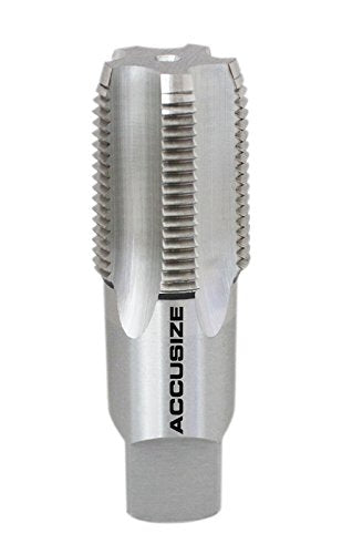 Accusize Industrial Tools 3/4'' to 14 H.S.S. Taper Pipe Tap-Npt, 3-1/4'' Oal, 1-3/8'' Thread Length, American Standard, 5 Flutes, Npt-34