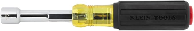 Klein Tools 654516 Heavy-Duty Hollow Shaft Nut Driver, Color-Coded 5/16-Inch Hex, Pass Through Design, 6-Point Socket, and Cushion-Grip Handle