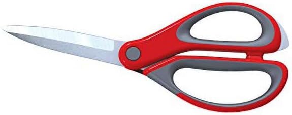 Zyliss 2-Piece Stainless Steel Kitchen Scissor & Shear Set ??7" Red & 9" Black ??Micro-Serrated Blades, Soft-Touch Grip, Heavy-Duty Hinge & Box Cutter ??Food Prep & Household Use Durable & Versatile