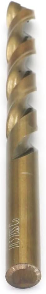 Metric Cobalt Drill Bits 10.5mm 5PCS, M35 high Speed Steel, high Hardness Straight Shank Drill, Mechanical or Hand Drill for Drilling, Suitable for Stainless Steel, Iron, Copper and Aluminum.