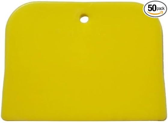 Finish-Rite Spreaders (Box of 50) for Automotive Body Fillers, Putties and Glazes - Easy, Precise, and Reusable Application - 50 Pack (Yellow 5 inches (50 Pack))