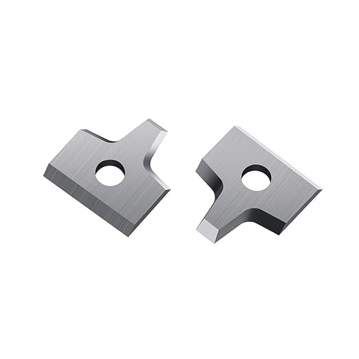 Woodworking Veneer Edge Trimmer Blades 16x17.5x2.0mm-2R1 2-Pcs, Chamfer Plane, Edge Banding Cutter, Manual Planer Blade, Burr Scraper for Board & Wood Surfaces (16x17.5x2-2R1, 2-PCS)