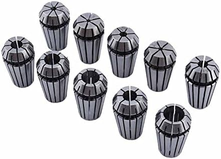 ER16 Collet Set 1-10mm 10 Pcs Self-Release High Clamping Force Spring Collet for CNC Engraving Machine & Milling Lathe Tool (65Mn Spring Steel)