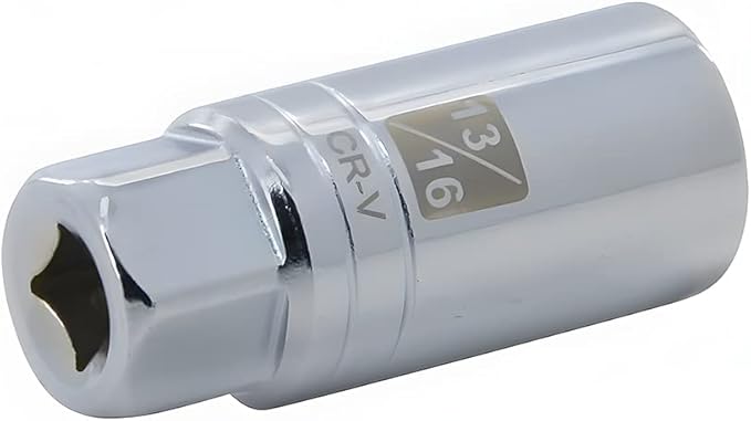 13/16-inch Magnetic Spark Plug Socket 3/8-inch Drive 6-Point Powerful Magnet Retains Spark Plugs Chrome Vanadium Steel