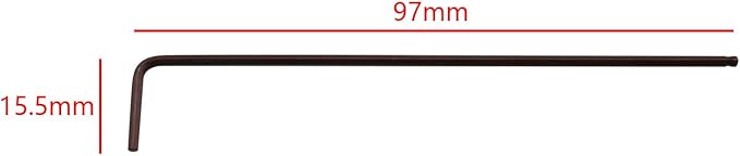 2PCS 1.5mm L Shaped Long Arm Repairing Tool Ball End Hex Key Wrench