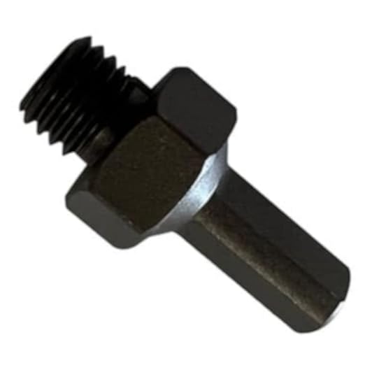 5/8"-11 Male to 1/2" Shank (Short) Core Drill Adapter for Core Bits. Heat-Treated Steel with high Strength for Longer Durability.