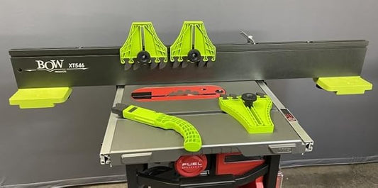 BOW Products Ultimate Jobsite Saw XTENDER & Safety Kit - Includes 46” XT XTENDER Fence, 2-XT1 Support Feeds, 2-XT2 T-Track Clamps, FP4 FencePRO Featherboards, and FP5 Portable Saw Featherboard