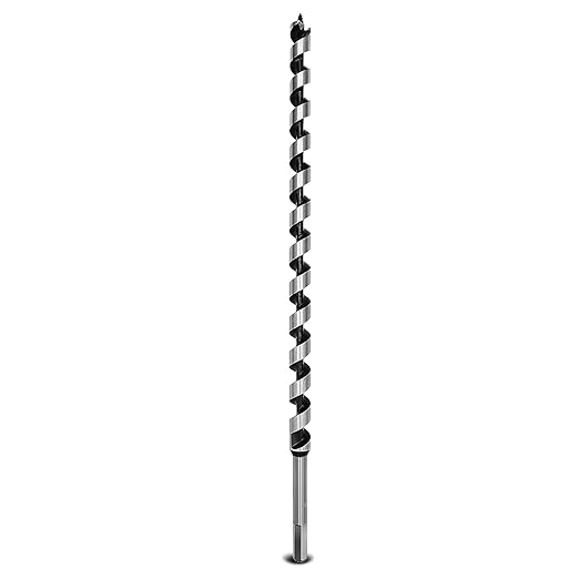 11/16 x 18 inch Auger Drill Bit for Wood, 18mm, 2 Flute, Hex Shank, Perfect for Woodworking and DIY Projects