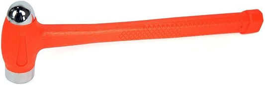 XtremepowerUS 32oz Dead Blow Hammer Dual Head 2lbs Ball Peen Blow Striking Flat Pein Non-Slip Handle, Orange
