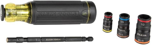 Klein Tools 32303HD Impact Driver Set, 20-in-1 SAE Impact Rated Sockets and Screwdriver Tool with Phillips, Slotted, Square and Torx Tips