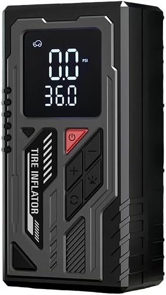 Portable Tire Inflator, 150PSI Cordless Air Compressor with Digital Pressure Gauge and LED Light for Cars, Motorcycles, Bicycles, and Balls. (YYA-001)