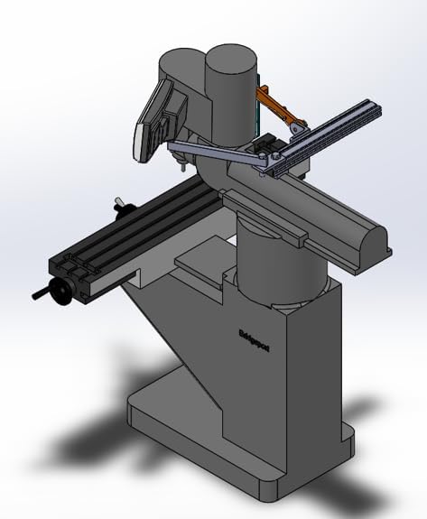Ram Mount Milling Machine Safety Guard, INTERLOCKED Model. Part # MG-3-SK1 by ATS MACHINE SAFETY SOLUTIONS