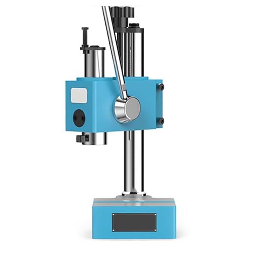 RATTMMOTOR Arbor Press J03-0.3A Spring-Loaded Precision Manual Shaft Press, Benchtop Hand Hole Puncher Machine for Metal and Non-Metal Punching, Bending, Stretching, Forming (3KN/0.3T Capacity)