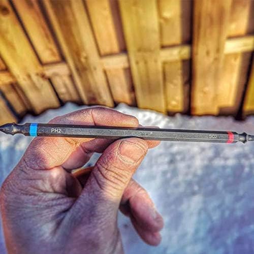 Rack-A-Tiers 70226BR Impact Bit-Double Ended-Phillips #2 & Robertson #2 x 6" -Blue/Red - Single unpackaged