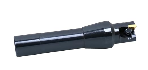 Accusize Industrial Tools 1'' Carbide Indexable End Mill, R8 Shank, 2 Flute, with Tpg22 Inserts, 0046-0915