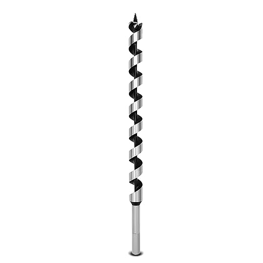 25/32 x 13.8 inch Auger Drill Bit for Wood,20x350mm Hex Shank Ship Auger Bit for Soft Wood, Hard Wood, Plastic, Composite Materials and DIY Projects