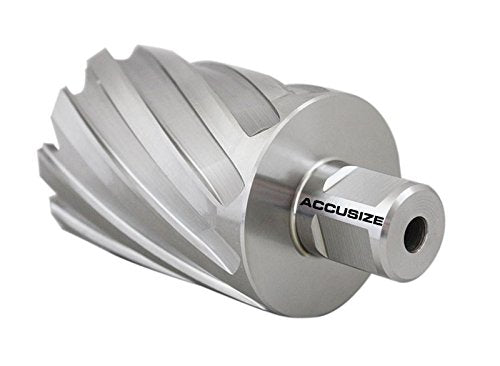 Accusize Industrial Tools 2-1/8'' by 2'' Cutting Depth H.S.S. Annular Cutter with 1 Pc Pilot Pin, 2081-2039Pin