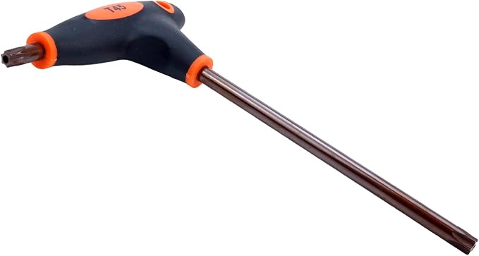 Antrader T45 Torx Screwdriver,Anti Tamper Proof Torx Key,S2 Steel T-Handle Dual End Wrench-1Pcs