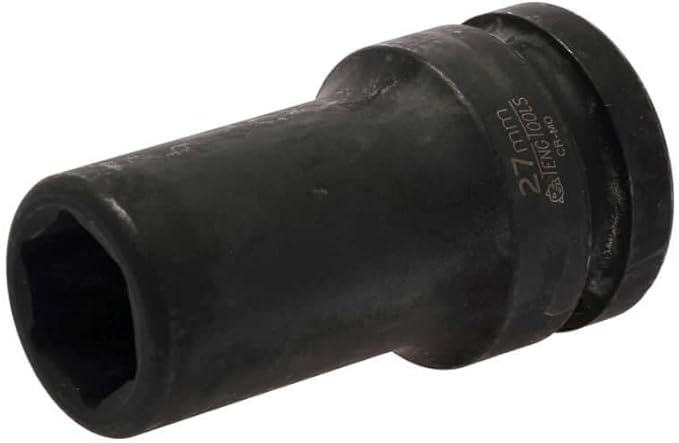 Teng Tools 27MM 1 Inch Drive 6 Point Metric Deep Thinwall Chrome Molybdenum Impact Socket | Mechanic Tool | Hand Tool - 910627