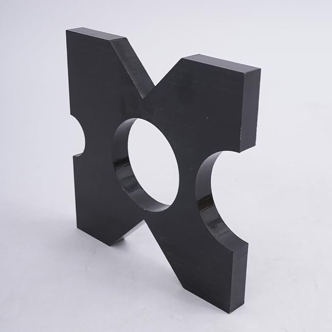 Arbor Press Plate, 20 Ton and 32 Ton Shop Metal Press Plates with 4 Notch, 1 inch/25mm Thickness, H Frame Thickened Hydraulic Shop Press Plate 1" x 9.75" x 9.75" (1 Pair)