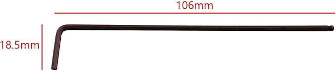 2PCS 2mm L Shaped Long Arm Repairing Tool Ball End Hex Key Wrench