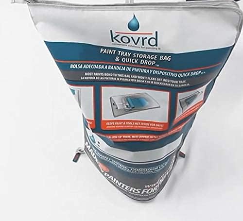 Kovrd 2-in-1 Reusable Paint Tray Storage Bag and 39??x 29??Drop Cloth, Keep Brushes Rollers and Paint Wet for Days, Fits 5-gal Bucket, Contractor Quality for Professional Interior and Exterior Jobs