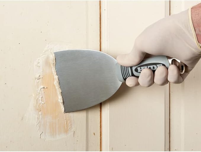 Hyde 4 in. W Stainless Steel Stiff Scraper
