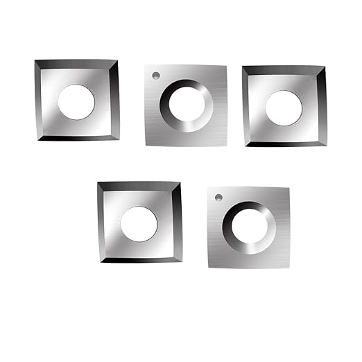 15mm Arc-Edge Square Carbide Inserts, for Helical Cutterhead Replacement Cutter Knives, Fits Spiral Planer Blades, Wood Lathe Turning Tools, 10 pcs (15x15x2.5-30째-R150)