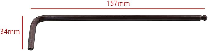 2PCS 5mm L Shaped Long Arm Repairing Tool Ball End Hex Key Wrench