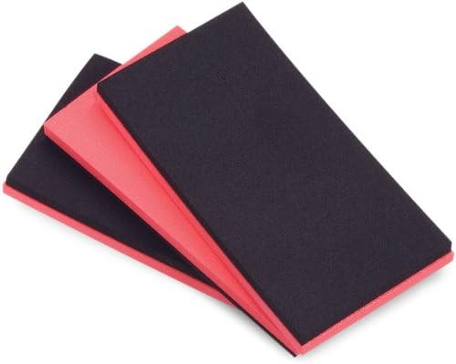 Eastwood 3 Pieces Sanding Blocks Foam Abrasive Wet & Dry Sponge Pad Flexible Sand Paper Tool