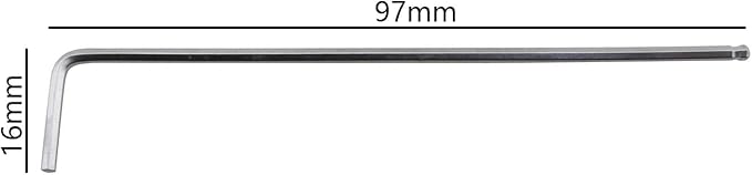 2PCS 1/16'' Internal Hexagonal Ball End Hex Key Allen Wrench L Shaped Long Arm Repairing Tool