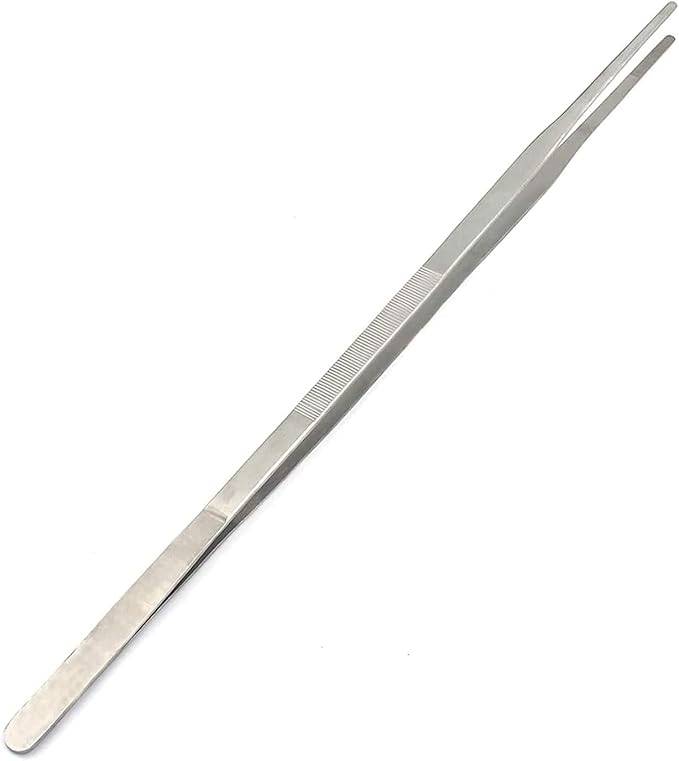 G.S INDUSTRIAL TWEEZERS FORCEPS STAINLESS STEEL FOR JEWELRY-MAKING, NAIL, LABORATORY WORK 24 INCHES LENGTH