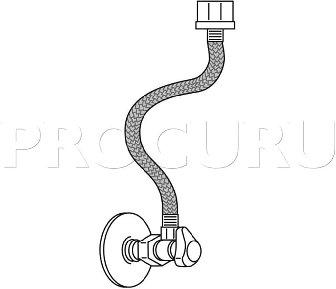 PROCURU 10-Pack 20-Inch Toilet Connector 3/8" Comp x 7/8" BC, Stainless Steel Braided Flexible Water Supply Line (9ST20-10P)