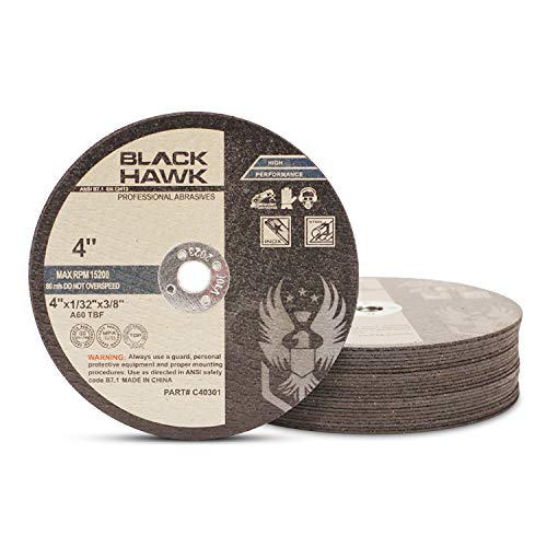 BHA Metal and Stainless Steel Cut Off Wheels for Die Grinders, 4??x 1/32??x 3/8??- 25 Pack