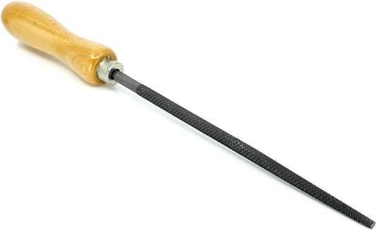 Benchmark Abrasives 8" Round Hand File Without Handle, American Pattern Metal files, Hardened Steel Deburr Tool for Shaping Metal, Plastic, Aluminum, Stone Carving, Metalworking, Woodworking (8")