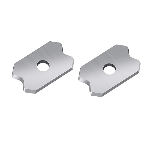 Woodworking Veneer Edge Trimmer Blades 20x12x2.0mm-2R1 2-Pcs, Chamfer Plane, Edge Banding Cutter, Manual Planer Blade, Burr Scraper for Board & Wood Surfaces (20x12x2-2R1, 2-PCS)