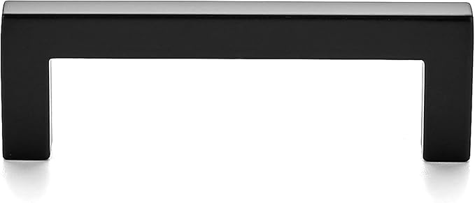 Ravinte Square Bar 3 Inch Slim Drawer Handles - Matte Black Drawer Pulls