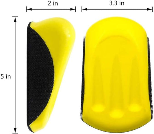 5 Inch Hand Sanding Block, Hook and Loop Mouse Backing Plate for 5-inch Sanding Disc Sandpaper, Ideal For Wood Furniture Restoration Home Arts and Crafts