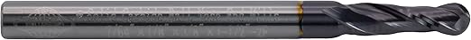 CME 10 pcs Micrograin Carbide End Mills, Ball Nose, TiAlN Coated, 7/64" Mill Diameter, 3/8" Length of Cut, 1 1/2" Overall Length, 2 Flute, Center Cutting