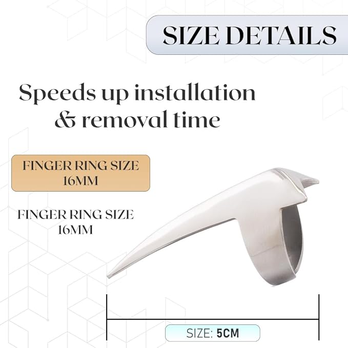 Silver Professional Hair Extension Tools Kit - Complete Set with Microbeads Crimping Plier, Micro Ring & Tape-in Remover Plier, Hair Parting Tool, Bead Loop & Needle Pulling Hook