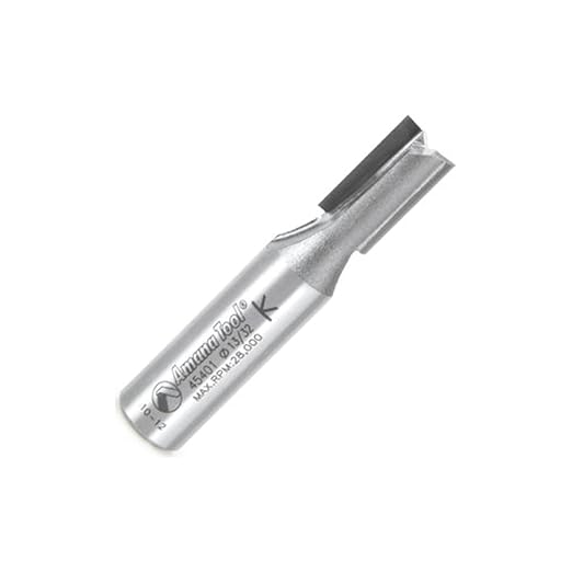 Amana Tool - 45401 Carbide Tipped Straight Plunge High Production 13/32 Dia x 3/4 x 1/2 In