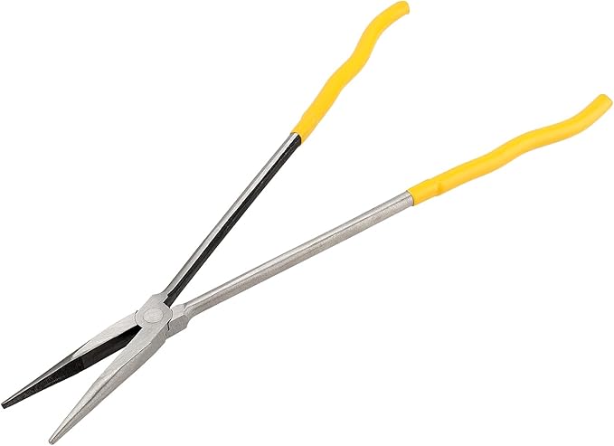 3 Pieces 16 Inch Long Needle Nose Pliers Set, Straight, 45, 90 Degree Long Reach Pliers Set with Comfortable Handle for Tight Space