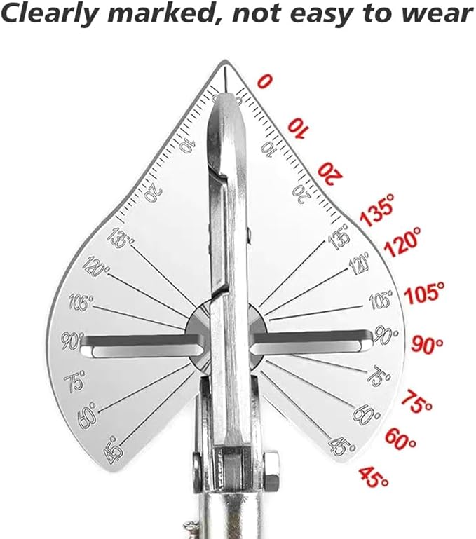 Multi Angle Miter Shear Cutter, Adjustable at 45 to 135 Degree Angle Scissors Hand Tools for Cutting Soft Wood, Plastic, PVC and More, with Replacement Blades(black)
