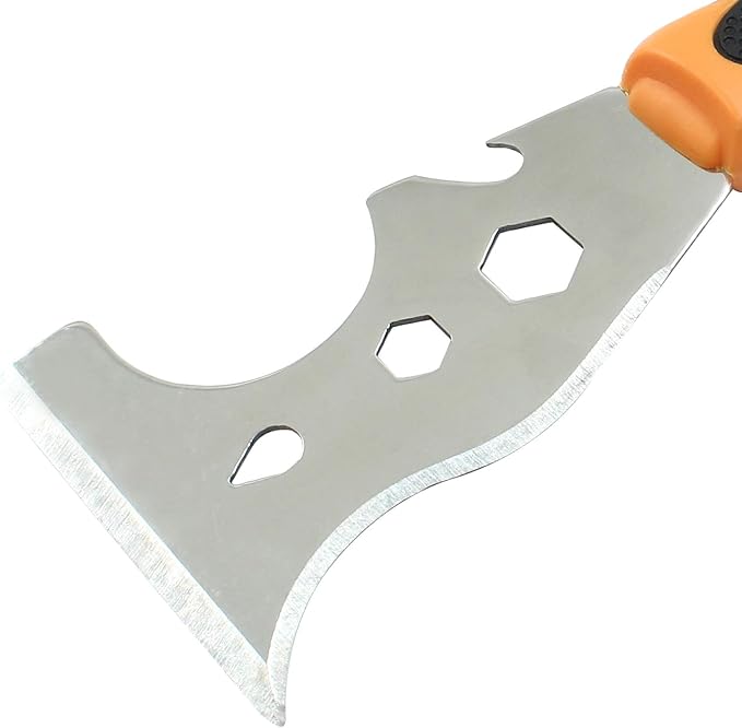 2 Pcs Stainless Steel Paint Scraper Putty Knife, 12-In-1 Paint Scraper Painters Tool Razor Blade Scraper Painters Knife for Painting