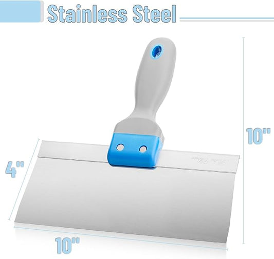 Bates- Taping Knife, 10 Inch, Stainless Steel Drywall Taping Knife