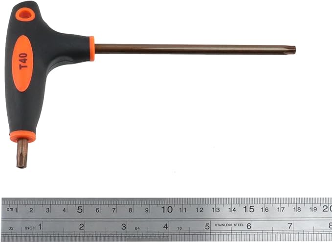Antrader T40 Torx Screwdriver,Anti Tamper Proof Torx Key,S2 Steel T-Handle Dual End Wrench-2Pcs